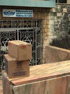 The Canadian Jewish community sent a shipment of Passover supplies to the Jewish community that gets evenly distributed to all of the communities throughout the country.